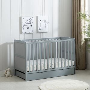 Harriet Bee Draper Cot Bed with Mattress Grey Mini