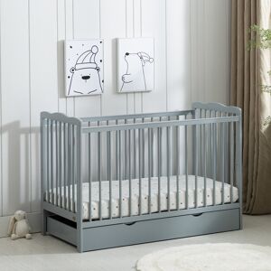 Mack + Milo Chenoweth Cot Bed with Mattress Grey Mini