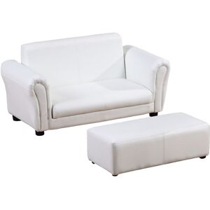 Harriet Bee Liutulf Children's Sleeper and Ottoman White 41cm H X 83cm W X 42cm D