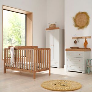 Tutti Bambini Malmo 3-Piece Nursery Furniture Room Set Oak/Dove Grey/Oak 70 x 140 cm