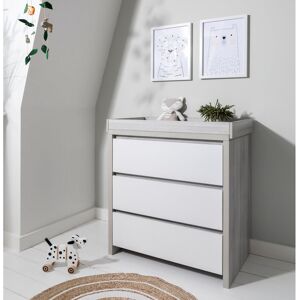 Tutti Bambini Modena Changing Unit White/Grey Ash 92cm H X 80cm W X 50cm D