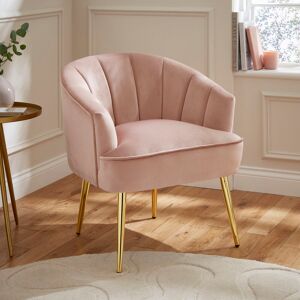 Hykkon Thierry Tub Chair Blush Pink 74cm H X 68cm W X 64cm D