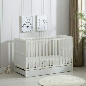 Harriet Bee Surrey Cot Bed with Mattress White Standard