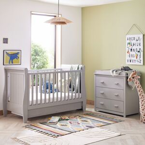 BabyMore Stella 2-Piece Nursery Furniture Set Grey 70 x 140 cm