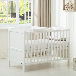 Harriet Bee Josiah Cot Bed with Mattress White Mini