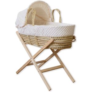 Clair De Lune Dimple Palm Moses Basket Cream 24cm H X 28cm W X 75cm L