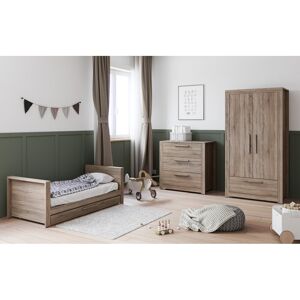 Little Acorns Ellesmere Cot Bed Under Bed Draw - Truffle Oak - 140 x 70cm Truffle Oak Standard