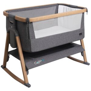 Tutti Bambini Cozee Air Rocking Bedside Crib Oak/Charcoal 84cm H X 56cm W X 233.68cm L