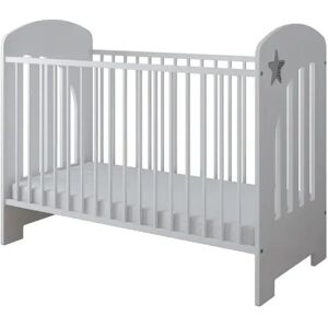 Harriet Bee Epperson Cot with Mattress gray/white 100.0 H x 65.0 W cm