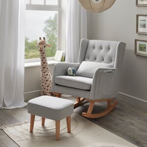 BabyMore Lux Nursing Chair with Stool Grey 34cm H X 45cm W X 31cm D