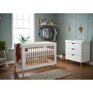 Obaby Maya Mini 2-Piece Nursery Furniture Set White;Beige 60 x 120 cm