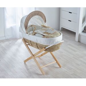 Kinder Valley Beary Nice Cream Palm Moses Basket with Bedding and Stand Brown