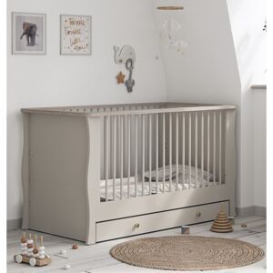 Little Acorns Celeste Cot Bed - Cashmere & Grey Ash - 140 x 70cm Cashmere & Grey Ash Standard