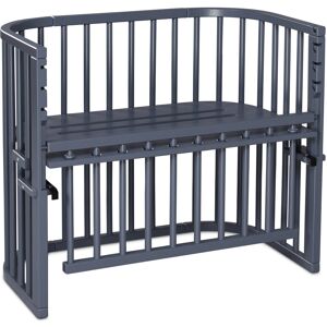 babybay Maxi Comfort Plus co-sleeper Lacquered Slate Gray Round