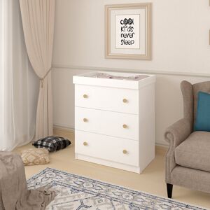 17 Stories Changing Dresser Model 888 white White 92cm H X 80cm W X 50cm D