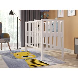 Ebern Designs Quinnetta Mini Cot with Mattress White Standard