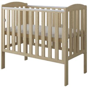 Harriet Bee Waffi Space Saver Cot Natural With Mattress Clear Mini