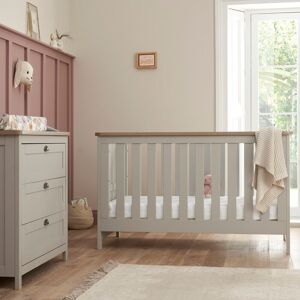 Tutti Bambini Verona 2 Piece Nursery Furniture Room Set Dove Grey/Oak 70 x 140 cm