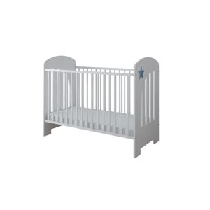 Harriet Bee Epperson Cot with Mattress blue/white 100.0 H x 65.0 W cm