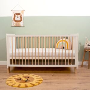 Clair De Lune Essentials Cot Bed Brown;White Standard