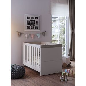 Little Acorns Burlington Cot Bed - Cashmere & Truffle Oak - 140 x 70cm Cashmere/Grey Ash Standard