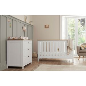 Tutti Bambini Verona 2 Piece Nursery Furniture Room Set White/Oak 70 x 140 cm