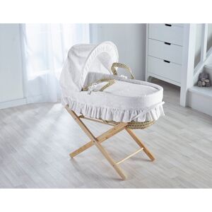 Kinder Valley Moses Basket with Bedding and Stand Brown;White 24cm W X 84cm L