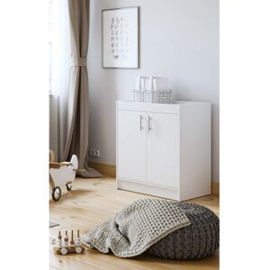 Little Acorns Chester Dresser / Changing Unit - White brown/white 90.0 H x 89.0 W x 50.0 D cm