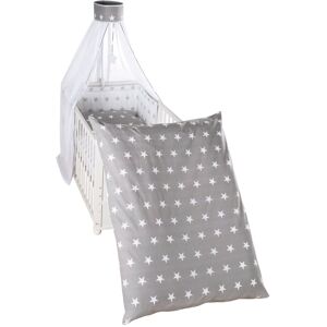 roba Little Stars 4 Piece Cot Bedding Set Grey
