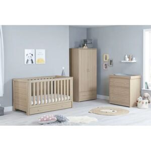 BabyMore Luno 3 Piece Room Set with Drawer Oak