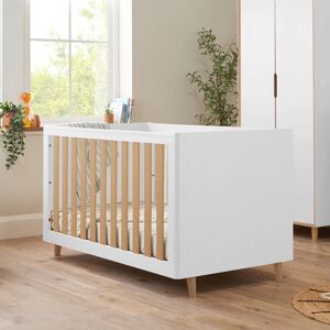 Tutti Bambini Fika Cot Bed White/Light Oak Standard