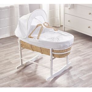 Kinder Valley Teddy Wash Day Palm Moses Basket with Bedding Natural 30cm H X 47cm W X 86cm L