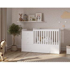 Harriet Bee Aerie Cot Bed White Standard