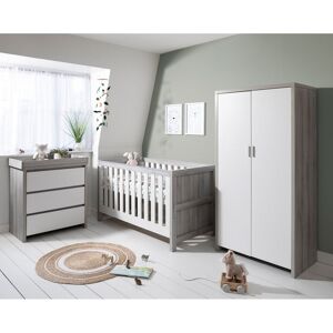 Tutti Bambini Modena 3-Piece Nursery Furniture Room Set White/Grey Ash 70 x 140 cm