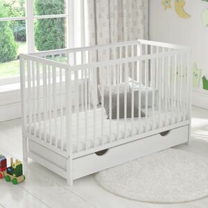 Mack + Milo Tilomar Cot Bed with Mattress white 84.0 H x 124.0 W cm