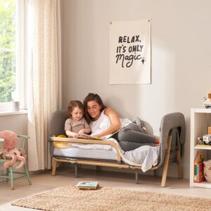 Tutti Bambini Cozee XL Junior Bed & Sofa Expansion Pack Oak / Charcoal Grey 69cm H X 61cm W X 121cm L