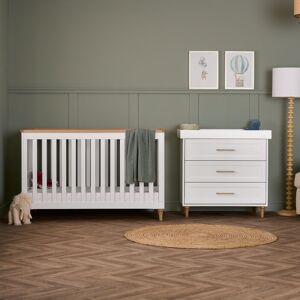Obaby Orla 2 Piece Room Set - White with Natural White 70 x 140 cm