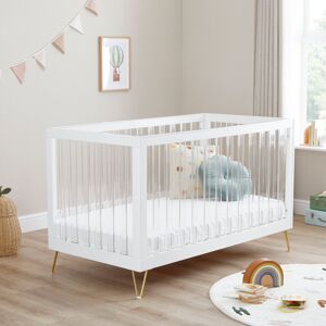 BabyMore Kimi XL Acrylic Cot Bed White Standard