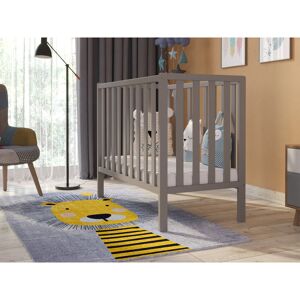 Ebern Designs Quinnetta Mini Cot with Mattress Grey Standard