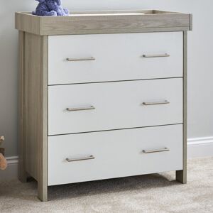 Obaby Nika Changing Unit Grey Wash/White 92cm H X 83cm W X 50cm D