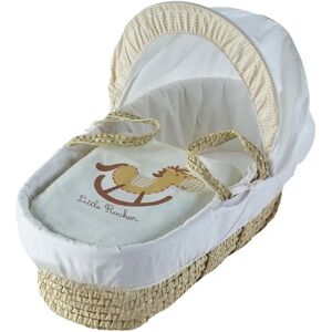 Kinder Valley Moses Basket with Bedding with Mattress Natural 30cm H X 47cm W X 86cm L