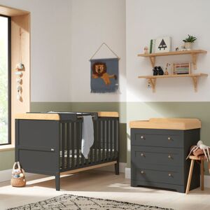 Tutti Bambini Rio 2-Piece Nursery Furniture Set Slate Grey 70 x 140 cm