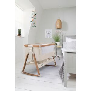 Tutti Bambini Cozee Air Rocking Bedside Crib Scandinavian Walnut/Ecru 84cm H X 56cm W X 233.68cm L