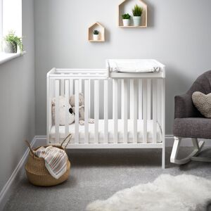 Obaby Bantam Space Saver Cot & Cot Top Changer - White White Mini