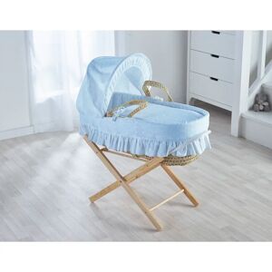 Harriet Bee Richter Palm Moses Basket with Bedding and Stand blue/brown 30.0 H x 47.0 W x 72.0 D cm