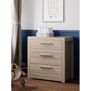 Little Acorns Ellesmere Changing Table Dresser Grey Ash 96cm H X 100cm W X 55cm D