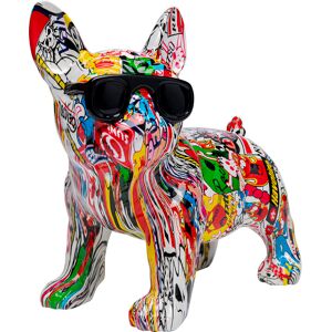 KARE Design Deko Figur Comic Dog Glasses 25cm Black;Red;Pink 15cm H X 25cm W X 24cm D