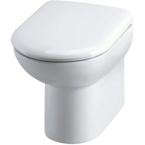 Hudson Reed Furniture Ceramics Back to Wall Toilet with Soft Close Seat White 450mm H X 375mm W X 535mm D
