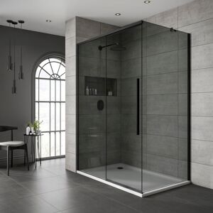 Jaquar Semi-Frameless Glass Single Sliding Shower Door Stainless Steel 200cm H x 170cm W