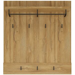 Natur Pur Arwen Wall Mounted Coat Rack Grandson Oak 101cm H X 93.6cm W X 32.5cm D